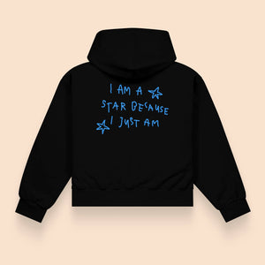 Hoodie i am a star because i just am oversize noir – Sunwashed Club