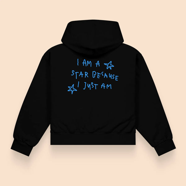 Hoodie i am a star because i just am oversize noir – Sunwashed Club